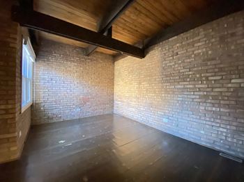 Exposed brick walls